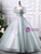Gray Green Sequins Tulle Puff Sleeve Quinceanera Dress Gray Green Sequins Tulle Puff Sleeve Quinceanera Dress