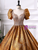 Gold Square Neck Puff Sleeve Seuqins Quinceanera Dress Gold Square Neck Puff Sleeve Seuqins Quinceanera Dress