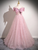 Pink Sequins Bow Pleats Quinceanera Dress