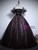 Black Tulle Sequins Pleats Quinceanera Dress