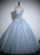 Blue Tulle Strapless Butterfly Quinceanera Dress Blue Tulle Strapless Butterfly Quinceanera Dress
