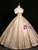 Champagne Puff Sleeve Pleats Quinceanera Dress Champagne Puff Sleeve Pleats Quinceanera Dress