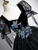 V-Black Sequins Puff Sleeve Quinceanera Dress V-Black Sequins Puff Sleeve Quinceanera Dress