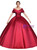 Burgundy Satin Pleats Appliques Quinceanera Dress