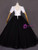 Black Tulle Short Sleeve Appliques Quinceanera Dress