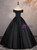 Black Satin Pleats Off the Shoulder Quinceanera Dress Black Satin Pleats Off the Shoulder Quinceanera Dress