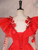 Red Satin Long Sleeve Sequins Quinceanera Dress Red Satin Long Sleeve Sequins Quinceanera Dress