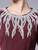 Burgundy Short Sleeve Beading Crystal Mother Of The Bride Dress With Belt Burgundy Short Sleeve Beading Crystal Mother Of The Bride Dress With Belt
