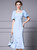 Puff Sleeve Square Neck Flower Beading Mother Of The Bride Dress Puff Sleeve Square Neck Flower Beading Mother Of The Bride Dress