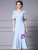 Puff Sleeve Square Neck Flower Beading Mother Of The Bride Dress