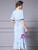 Puff Sleeve Square Neck Flower Beading Mother Of The Bride Dress Puff Sleeve Square Neck Flower Beading Mother Of The Bride Dress