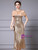 Gold Sequins Beading Crystal Mother Of The Bride Dress