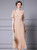 Apricot Chiffon Pleats Beading Mother Of The Bride Dress