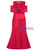 Burgundy Pleats Beading Pearls Mother Of The Bride Dress