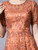 Caramel Short Sleeve Lace Mother Of The Bride Dress