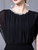 Black Chiffon Pleats Pearls Mother Of The Bride Dress