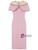 Pink Scoop Neck Beading Mother Of The Bride Dress