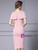 Pink Scoop Neck Beading Mother Of The Bride Dress
