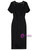 Sexy Black Lace Short Sleeve Beading Mother Of The Bride Dress