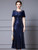 Navy Blue Sequins Beading Short Sleeve Mother Of The Bride Dress Navy Blue Sequins Beading Short Sleeve Mother Of The Bride Dress