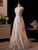 Light Champagne Sequins Beading Strapless Prom Dress