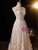 Light Champagne Sequins Beading Strapless Prom Dress