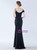 In Stock:Ship in 48 Hours Black Pleats Spaghetti Straps Prom Dress