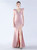 In Stock:Ship in 48 Hours Pink V-neck Pleats Beading Prom Dress