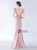 In Stock:Ship in 48 Hours Pink V-neck Pleats Beading Prom Dress