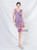 In Stock:Ship in 48 Hours Purple V-neck Sequins Pleats Prom Dress