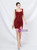 In Stock:Ship in 48 Hours Burgundy Sequins Straps Prom Dress