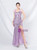 In Stock:Ship in 48 Hours Purple Mermaid Sequins Feather Prom Dress