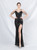 In Stock:Ship in 48 Hours Black Mermaid Sequins Beading Feather Prom Dress