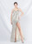 In Stock:Ship in 48 Hours Silver Mermaid Sequins Beading Feather Prom Dress