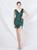 In Stock:Ship in 48 Hours Simple Green Sequins Beading V-neck Party Dress