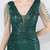 In Stock:Ship in 48 Hours Simple Green Sequins Beading V-neck Party Dress