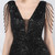  In Stock:Ship in 48 Hours Black Sequins Beading Party Dress