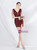 In Stock:Ship in 48 Hours Burgundy Sequins Beading Party Dress