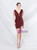  In Stock:Ship in 48 Hours Burgundy Sequins Beading Party Dress