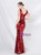 In Stock:Ship in 48 Hours Sexy Burgundy Sequins V-neck Prom Dress