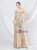 In Stock:Ship in 48 Hours Gold Mermaid Sequins Tulle Feather Prom Dress