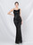 In Stock:Ship in 48 Hours Black Sequins Feather Prom Dress