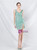 In Stock:Ship in 48 Hours Mint Green Sequins V-neck Party Dress
