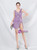 In Stock:Ship in 48 Hours Purple Sequins V-neck Party Dress