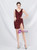 In Stock:Ship in 48 Hours Sexy Burgundy Sequins V-neck Short Party Dress