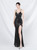In Stock:Ship in 48 Hours Black Sequins Split Spaghetti Straps Prom Dress