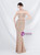 In Stock:Ship in 48 Hours Gold Mermaid Sequins Appliques Prom Dress