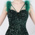 In Stock:Ship in 48 Hours Green Sequins Straps Split Party Dress