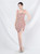 In Stock:Ship in 48 Hours Pink Sequins Straps Split Party Dress