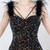 In Stock:Ship in 48 Hours Colorful Black Sequins Straps Split Party Dress